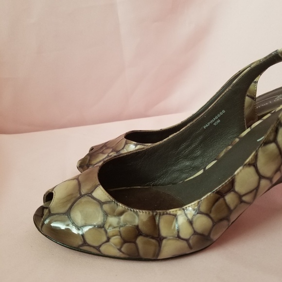 DONALD J PLINER Papina Open Toe Slingback Heels 10 - Picture 4 of 8